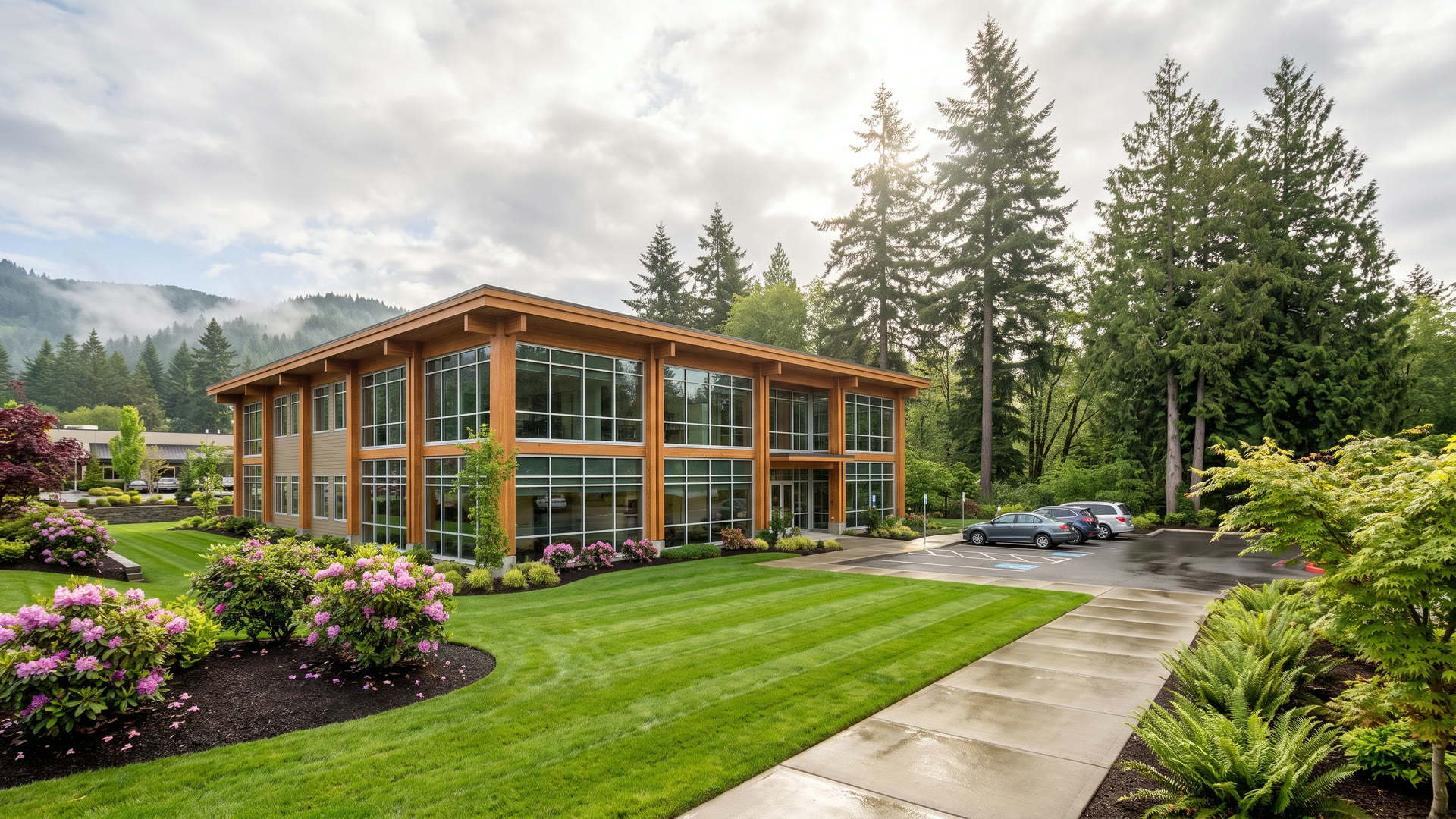 After: Pristine commercial property maintained by ManageMowed